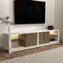 Hanah Home Soporte de TV Blanco y Roble